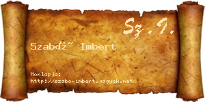 Szabó Imbert névjegykártya